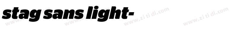 stag sans light字体转换